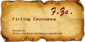 Firling Zsuzsanna névjegykártya
