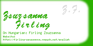 zsuzsanna firling business card